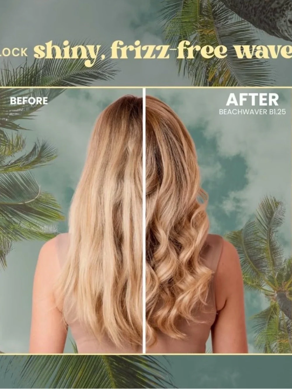 BEACHWAVER S1.25 White Curling Iron — White
